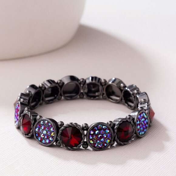 Paparazzi Jewelry Accessories - Take A Moment To Reflect - Red Bracelet - NEW!! - Picture 6 of 6